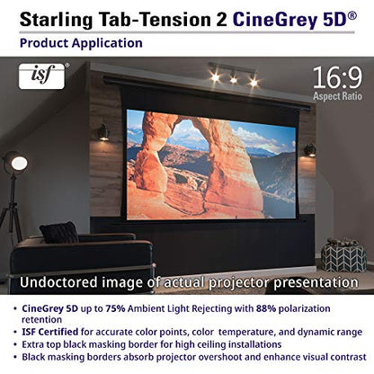 Elite Screens Starling Tab-Tension 2 CineGrey 5D Series Projector Screen