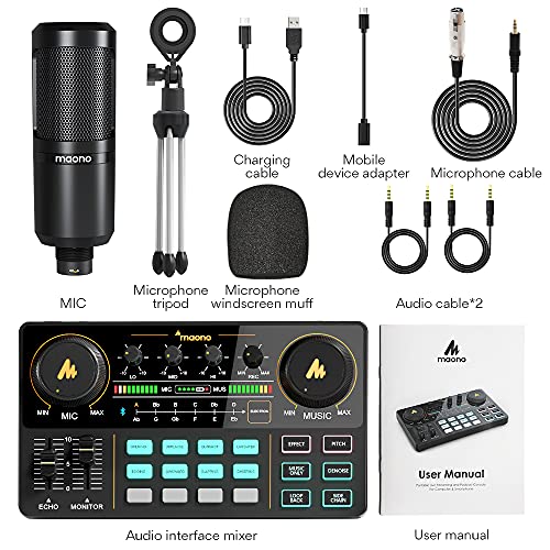 Used] Maono Maonocaster Lite AU-AM200-S1 Podcast Equipment Bundle